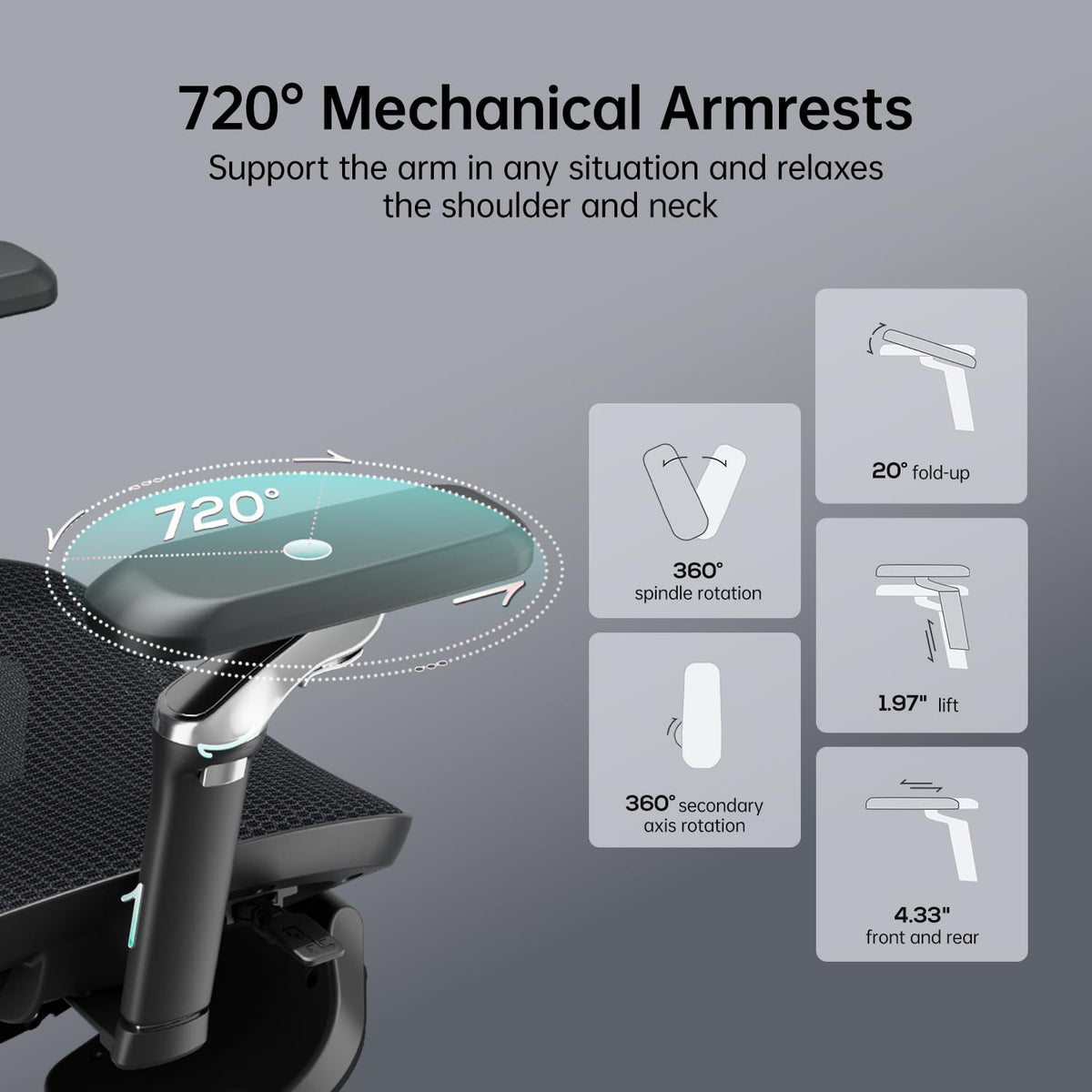 Hbada E3 Air Ergonomic Office Chair with Dynamic Lumbar Support