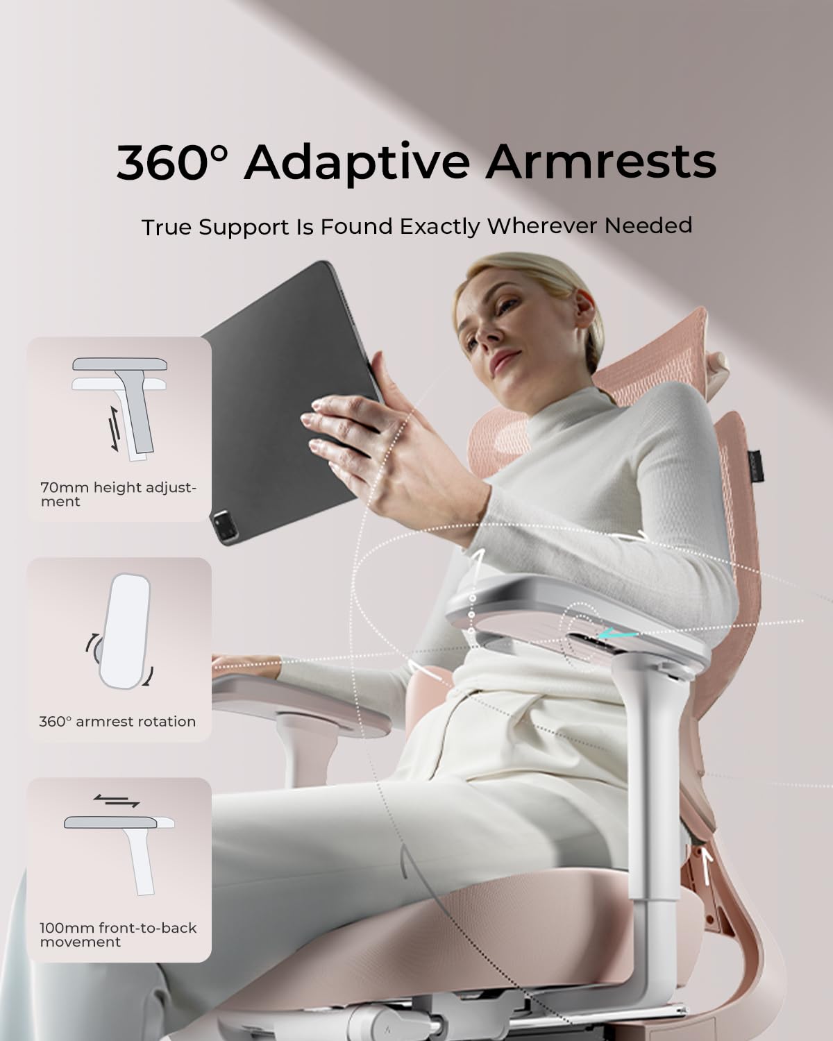 Hbada E3 Air Ergonomic Office Chair with Dynamic Lumbar Support
