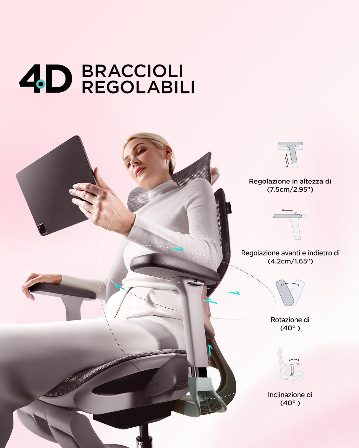 Hbada E3 Air Ergonomic Office Chair with Dynamic Lumbar Support