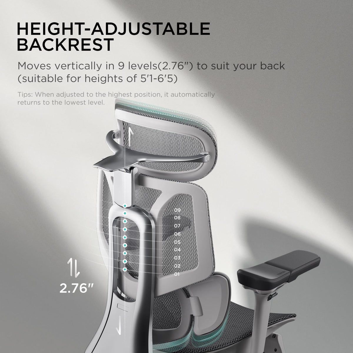 Hbada E3 Air Ergonomic Office Chair with Dynamic Lumbar Support