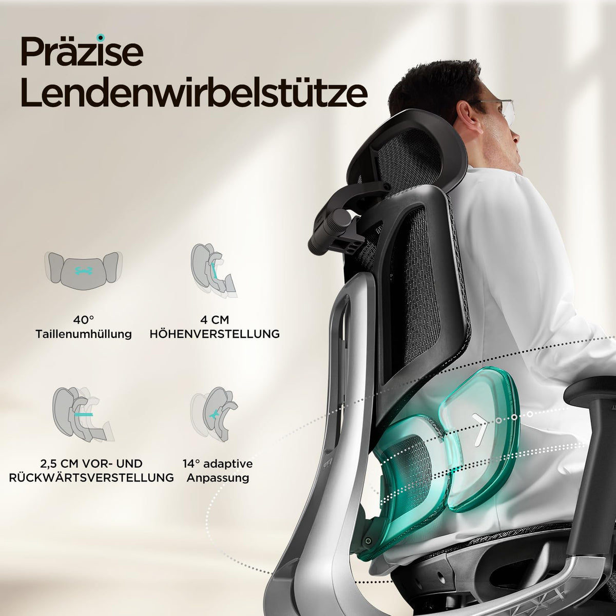 Hbada E3 Air Ergonomic Office Chair with Dynamic Lumbar Support
