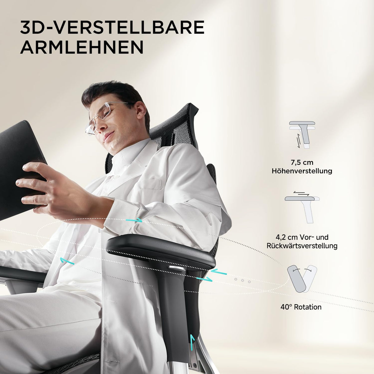 Hbada E3 Air Ergonomic Office Chair with Dynamic Lumbar Support