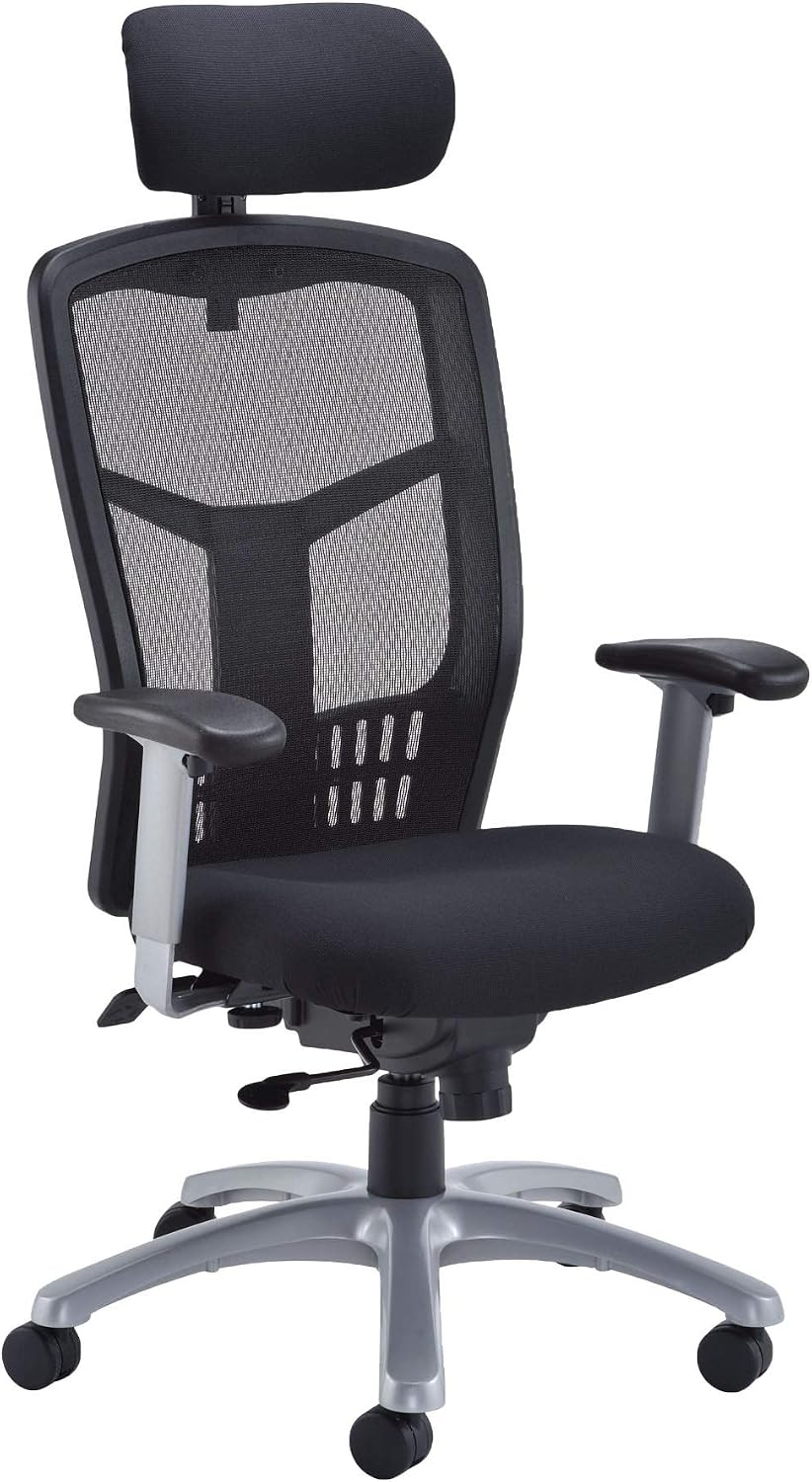 Office Hippo Desk Chair, Ergonomic Heavy Duty Office Chair, Fully Adjustable For Extra Comfort & Support, Torsion Control Computer Chair For 24 Hour Use, 152kg User Weight - Black