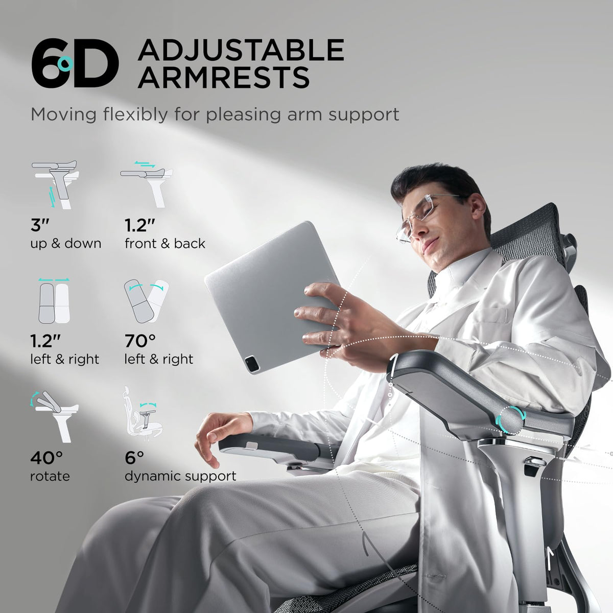 Hbada E3 Air Ergonomic Office Chair with Dynamic Lumbar Support