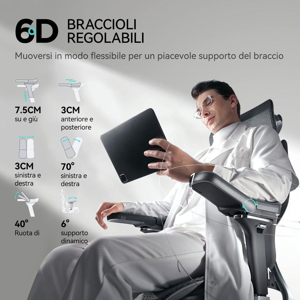 Hbada E3 Air Ergonomic Office Chair with Dynamic Lumbar Support