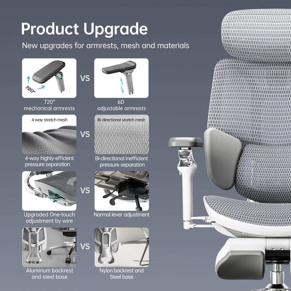 Hbada E3 Air Ergonomic Office Chair with Dynamic Lumbar Support