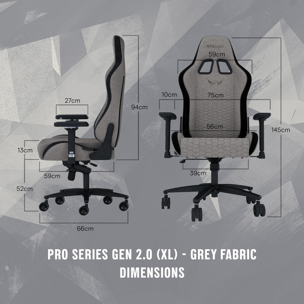 GT OMEGA PRO Series Gen 2 XL - Black, Up to 180° Recline, 360° Rotation