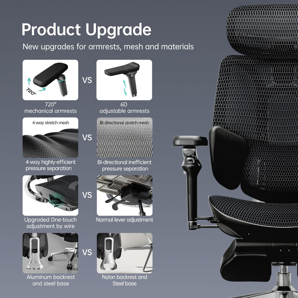 Hbada E3 Air Ergonomic Office Chair with Dynamic Lumbar Support
