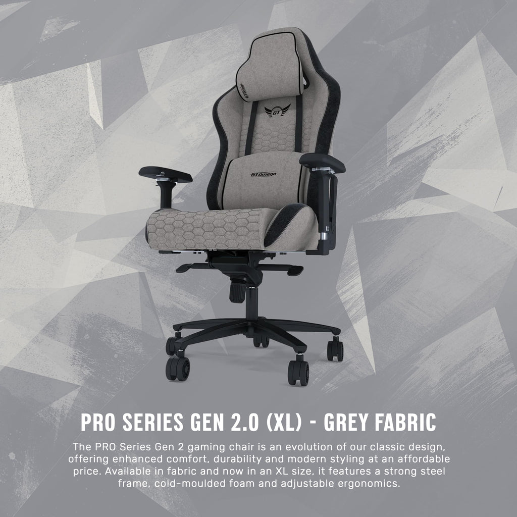 GT OMEGA PRO Series Gen 2 XL - Black, Up to 180° Recline, 360° Rotation