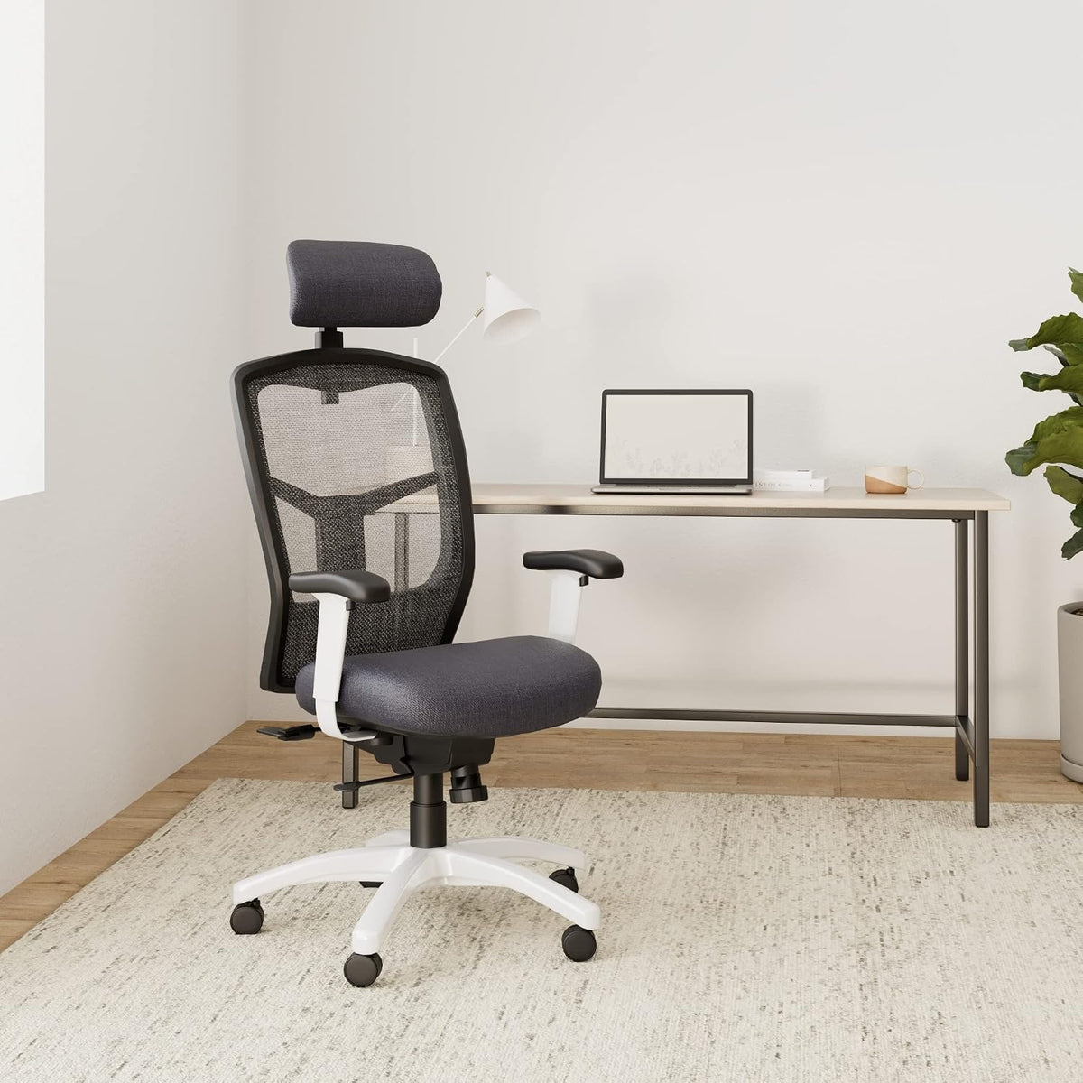 Office Hippo Desk Chair, Ergonomic Heavy Duty Office Chair, Fully Adjustable For Extra Comfort & Support, Torsion Control Computer Chair For 24 Hour Use, 152kg User Weight - Black