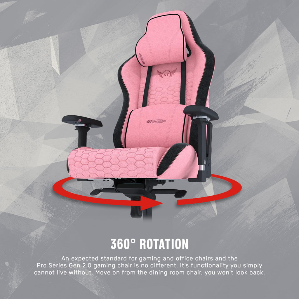 GT OMEGA PRO Series Gen 2 XL - Black, Up to 180° Recline, 360° Rotation