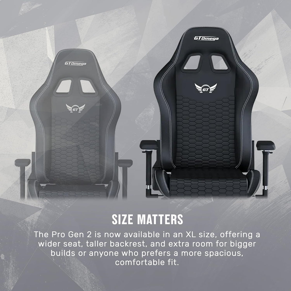 GT OMEGA PRO Series Gen 2 XL - Black, Up to 180° Recline, 360° Rotation