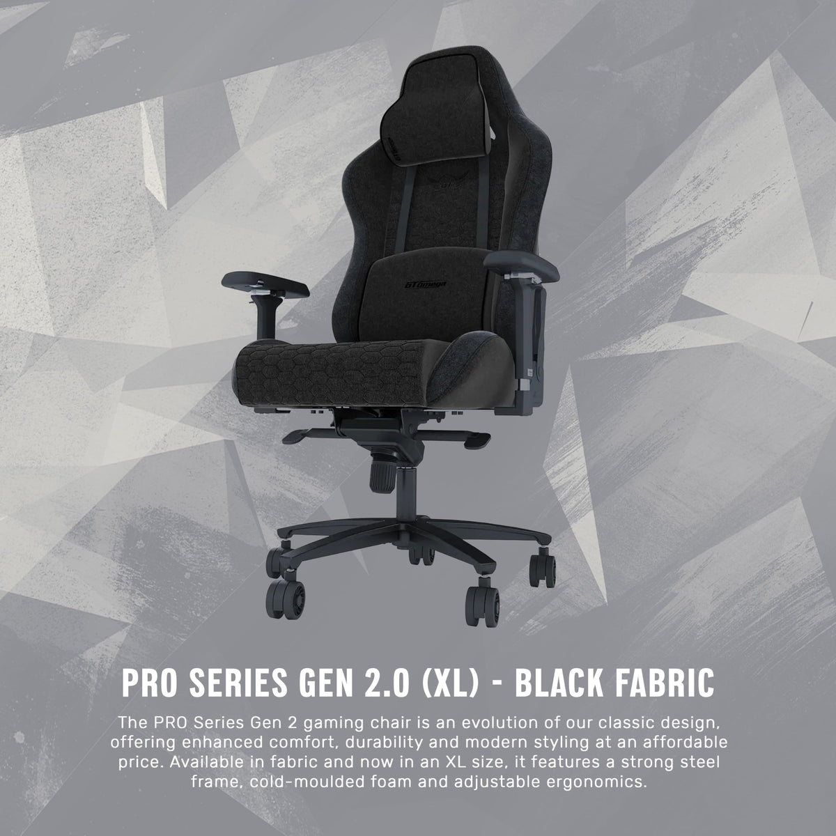 GT OMEGA PRO Series Gen 2 XL - Black, Up to 180° Recline, 360° Rotation