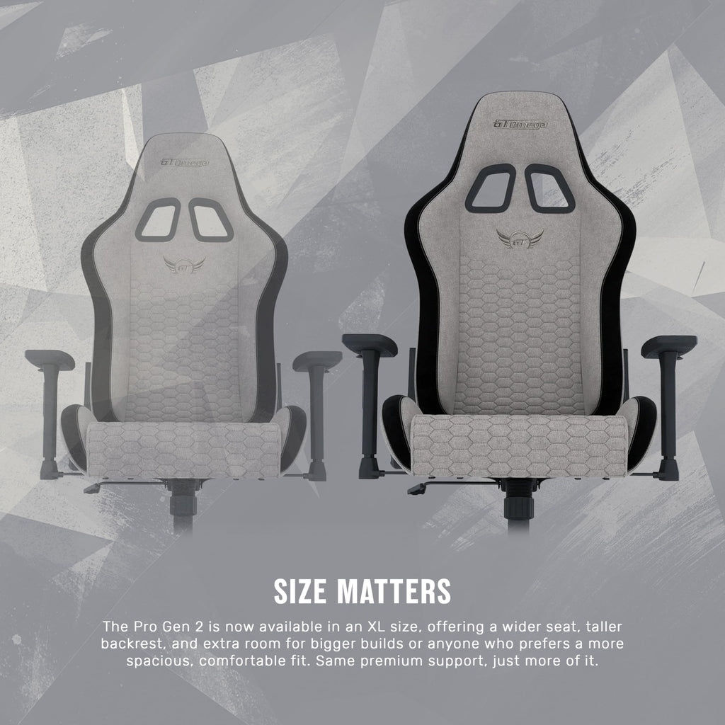 GT OMEGA PRO Series Gen 2 XL - Black, Up to 180° Recline, 360° Rotation