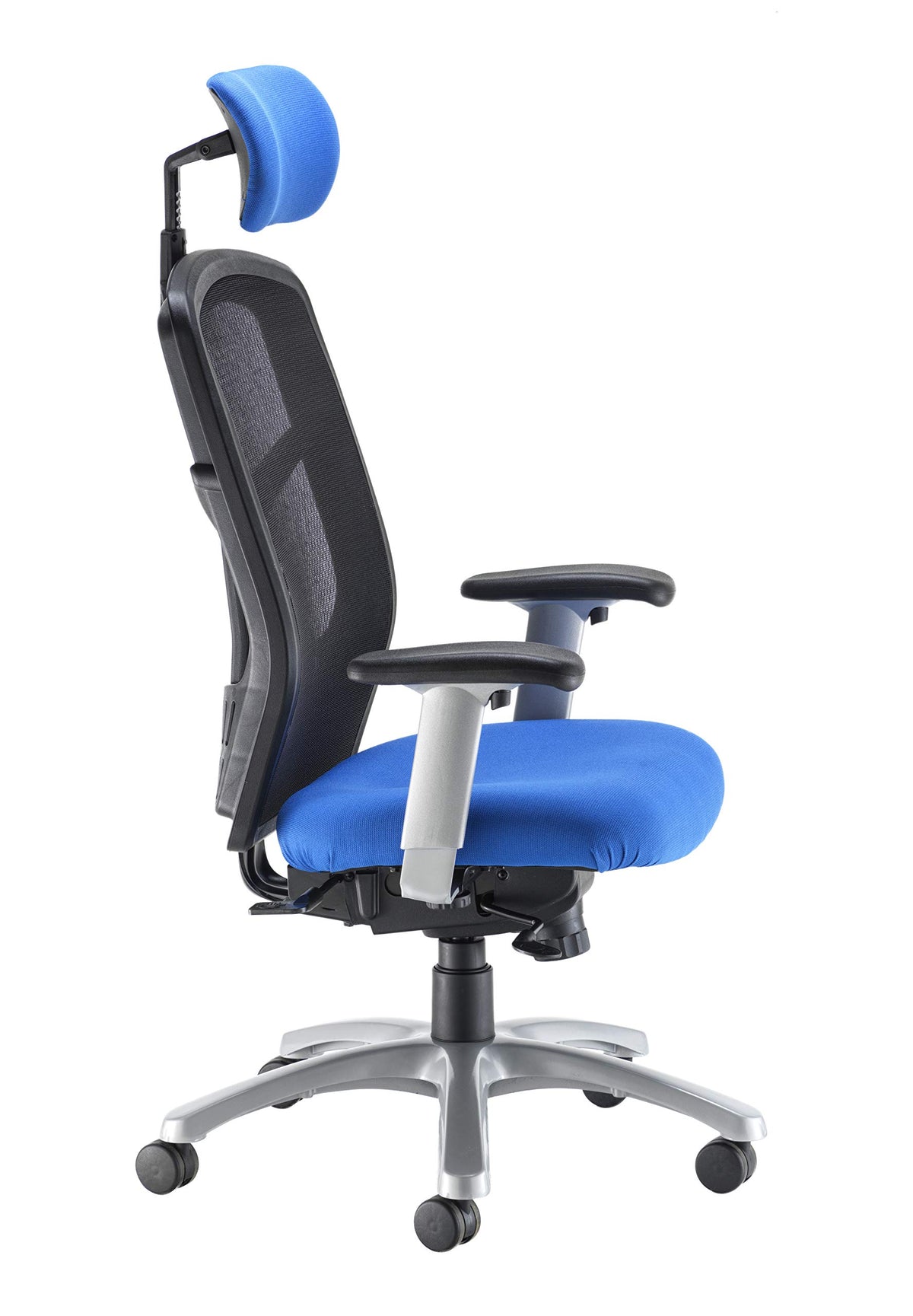 Office Hippo Desk Chair, Ergonomic Heavy Duty Office Chair, Fully Adjustable For Extra Comfort & Support, Torsion Control Computer Chair For 24 Hour Use, 152kg User Weight - Black